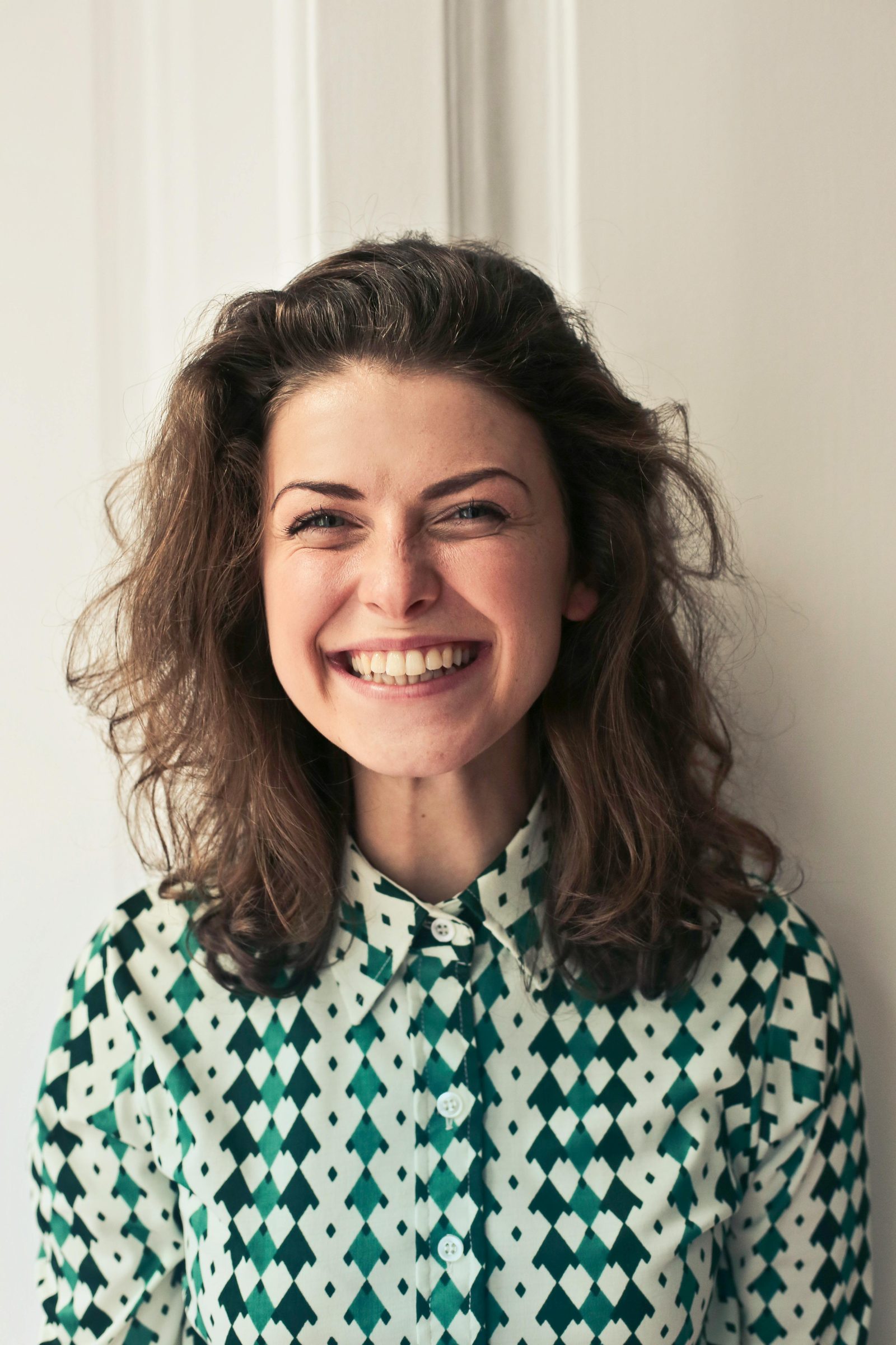Smiling person in natural light